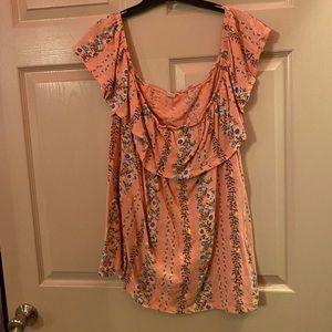 Floral off-shoulder blouse